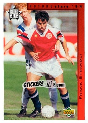 Sticker Frank Strandli - World Cup USA 1994. Contenders English/Spanish - Upper Deck