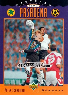 Sticker Peter Schmeichel - World Cup USA 1994. Contenders English/Spanish - Upper Deck