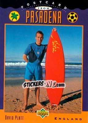 Sticker David Platt - World Cup USA 1994. Contenders English/Spanish n. 304 - Upper Deck
