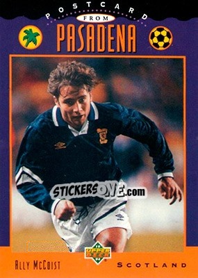 Sticker Ally McCoist - World Cup USA 1994. Contenders English/Spanish - Upper Deck