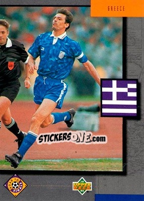 Sticker Greece - World Cup USA 1994. Contenders English/Spanish - Upper Deck