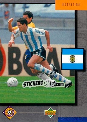 Sticker Argentina - World Cup USA 1994. Contenders English/Spanish - Upper Deck