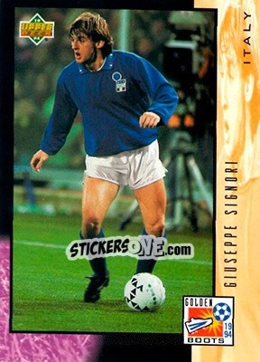 Sticker Giuseppe Signori - World Cup USA 1994. Contenders English/Spanish - Upper Deck