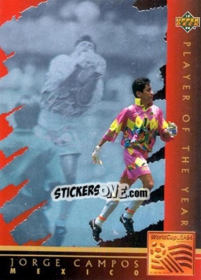 Sticker Jorge Campos - World Cup USA 1994. Contenders English/Spanish - Upper Deck