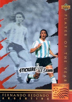 Sticker Fernando Redondo - World Cup USA 1994. Contenders English/Spanish - Upper Deck