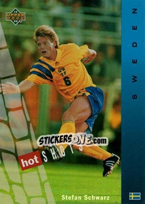 Sticker Stefan Schwarz - World Cup USA 1994. Contenders English/Spanish - Upper Deck