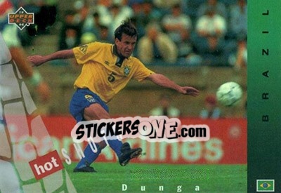 Sticker Dunga - World Cup USA 1994. Contenders English/Spanish - Upper Deck