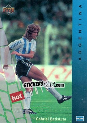 Cromo Gabriel Batistuta - World Cup USA 1994. Contenders English/Spanish - Upper Deck