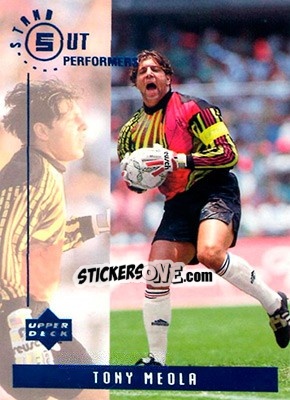 Sticker Tony Meola - World Cup USA 1994. Contenders English/Spanish - Upper Deck