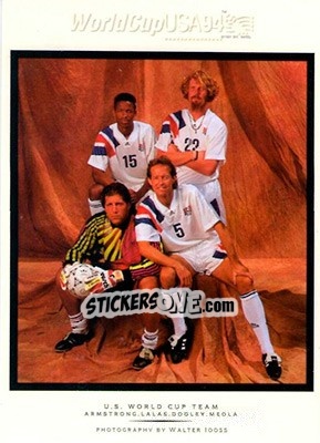 Sticker Armstrong / Lalas / Dooley / Meola - World Cup USA 1994. Contenders English/Spanish - Upper Deck