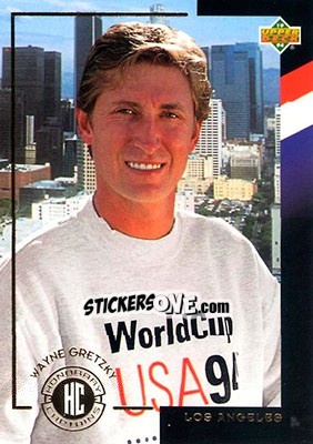 Sticker Wayne Gretzky - World Cup USA 1994. Contenders English/Spanish - Upper Deck