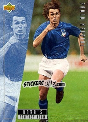 Sticker Paolo Maldini - World Cup USA 1994. Contenders English/Spanish n. B3 - Upper Deck