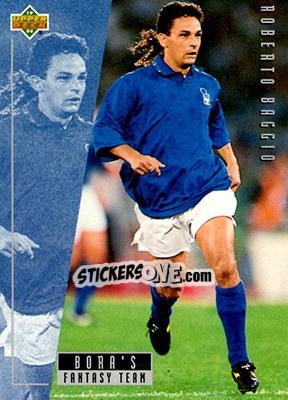 Sticker Roberto Baggio - World Cup USA 1994. Contenders English/Spanish n. B10 - Upper Deck
