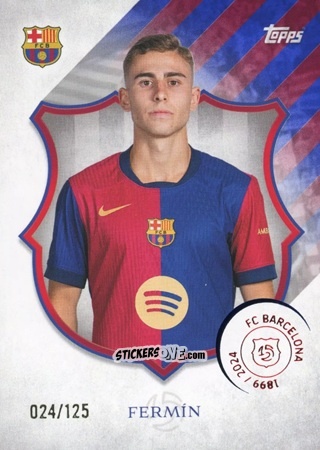Sticker Fermín Lopez - FC Barcelona 125th Anniversary
 n. 10 - Topps