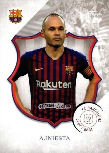 Figurina Andrés Iniesta - FC Barcelona 125th Anniversary
 n. 35 - Topps
