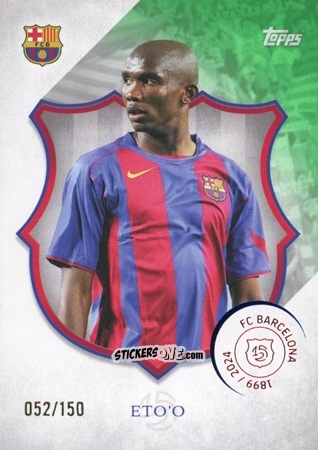 Sticker Samuel Eto'o - FC Barcelona 125th Anniversary
 n. 40 - Topps