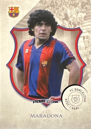 Sticker Diego Maradona - FC Barcelona 125th Anniversary
 n. 41 - Topps