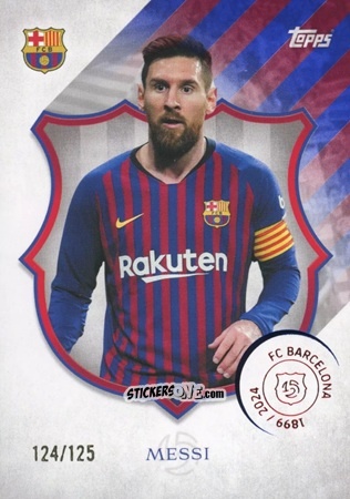 Sticker Lionel Messi - FC Barcelona 125th Anniversary
 n. 42 - Topps