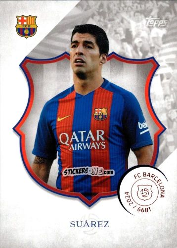 Figurina Luis Suárez - FC Barcelona 125th Anniversary
 n. 45 - Topps