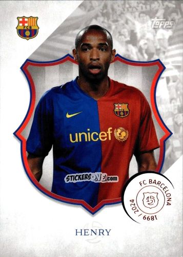 Cromo Thierry Henry - FC Barcelona 125th Anniversary
 n. 48 - Topps