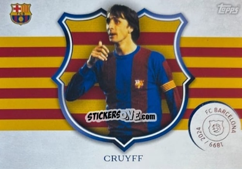 Sticker Johan Cruyff - FC Barcelona 125th Anniversary
 n. CA-4 - Topps