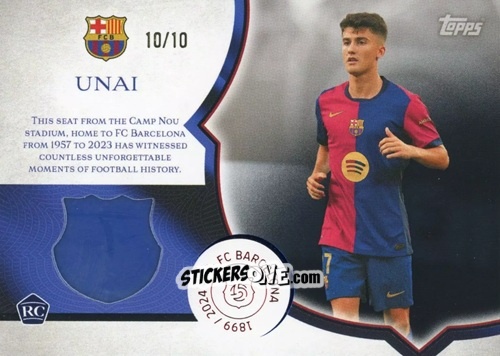 Sticker Unai Hernández - FC Barcelona 125th Anniversary
 n. CS-UH - Topps