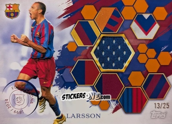 Sticker Henrik Larsson - FC Barcelona 125th Anniversary
 n. JR-HL - Topps