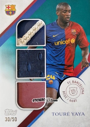 Sticker Yaya Touré - FC Barcelona 125th Anniversary
 n. TR-YY - Topps