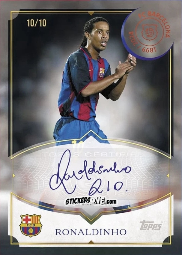 Sticker Ronaldinho - FC Barcelona 125th Anniversary
 n. LA-RD - Topps