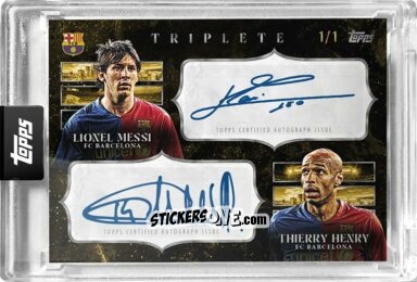 Sticker Thierry Henry / Lionel Messi - Fc Barcelona Triplete 2008/09
 n. 15 - Topps