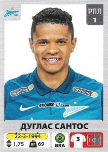 Sticker Дуглас Сантос / DoyqIas Santos - Russian Premier League 2020-2021 n. 46 - Panini