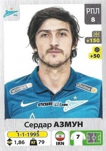 Sticker Сердар Азмун / Sardar Azmoun - Russian Premier League 2020-2021 n. 55 - Panini