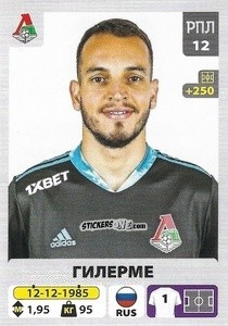 Sticker Гилерме / Guilherme - Russian Premier League 2020-2021 n. 60 - Panini