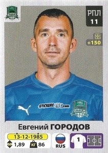 Sticker Евгений Городов - Russian Premier League 2020-2021 n. 80 - Panini