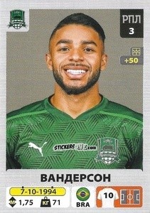 Sticker Вандерсон / Wanderson - Russian Premier League 2020-2021 n. 87 - Panini