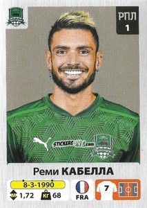 Sticker Реми Кабелла / Rémy Cabella - Russian Premier League 2020-2021 n. 90 - Panini