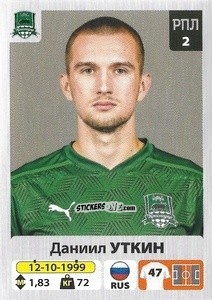 Sticker Даниил Уткин - Russian Premier League 2020-2021 n. 93 - Panini
