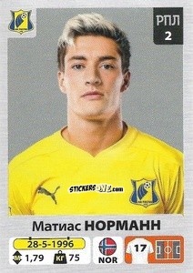 Figurina Матиас Норманн / Mathias Normann - Russian Premier League 2020-2021 n. 125 - Panini