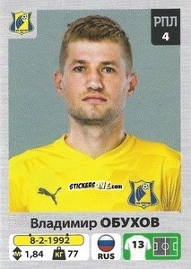 Sticker Владимир Обухов - Russian Premier League 2020-2021 n. 132 - Panini