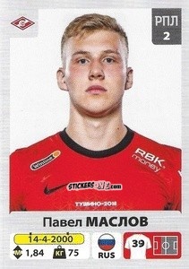 Sticker Павел Маслов - Russian Premier League 2020-2021 n. 159 - Panini