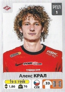 Sticker Алекс Крал / Alex Král - Russian Premier League 2020-2021 n. 164 - Panini