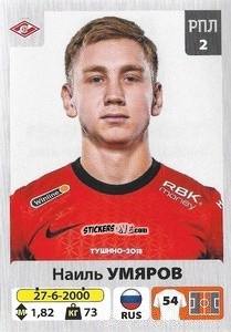 Sticker Наиль Умяров - Russian Premier League 2020-2021 n. 168 - Panini