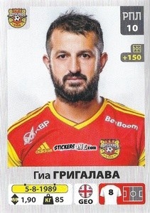 Figurina Гиа Григалава - Russian Premier League 2020-2021 n. 176 - Panini