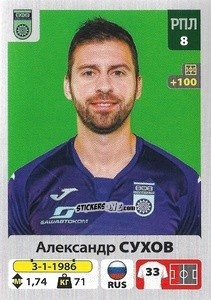 Figurina Александр Сухов - Russian Premier League 2020-2021 n. 196 - Panini