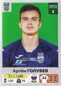 Figurina Артём Голубев - Russian Premier League 2020-2021 n. 203 - Panini