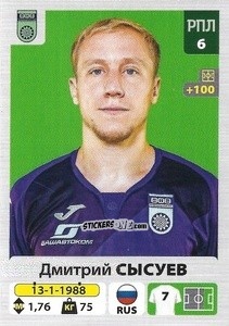 Figurina Дмитрий Сысуев - Russian Premier League 2020-2021 n. 208 - Panini