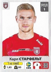 Cromo Карл Старфельт / Carl Starfelt - Russian Premier League 2020-2021 n. 213 - Panini
