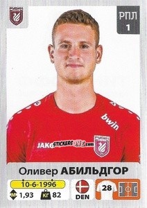 Cromo Оливер Абильдгор / Oliver Abildgaard - Russian Premier League 2020-2021 n. 221 - Panini