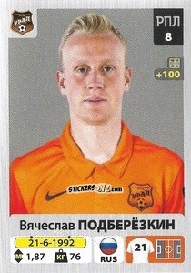 Sticker Вячеслав Подберезкин - Russian Premier League 2020-2021 n. 239 - Panini