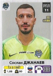 Sticker Сослан Джанаев - Russian Premier League 2020-2021 n. 250 - Panini